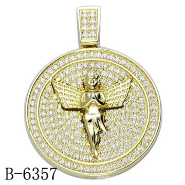 Pingente de prata esterlina 925 jóias de design com diamante